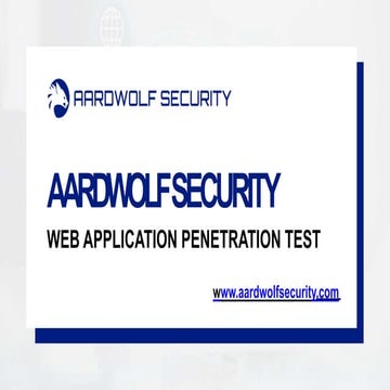 Expert Web App Pen Testing - Aardwolf Security.pptx