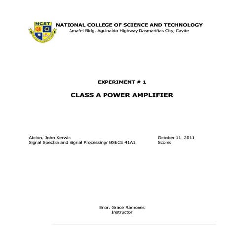 SIGNAL SPECTRA EXPERIMENT 1 - FINALS (for ABDON)