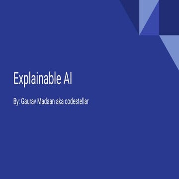 Explainable AI - Understanding Concepts and Use cases in HealthCare | PDF