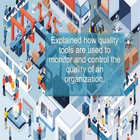 how quality tools are used to monitor and control the quality of an organizat...