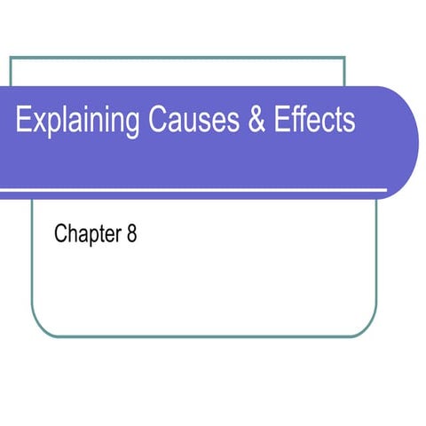 Cause and-effect analysis