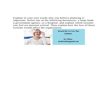 Explain in your own words why you believe planning is important..docx