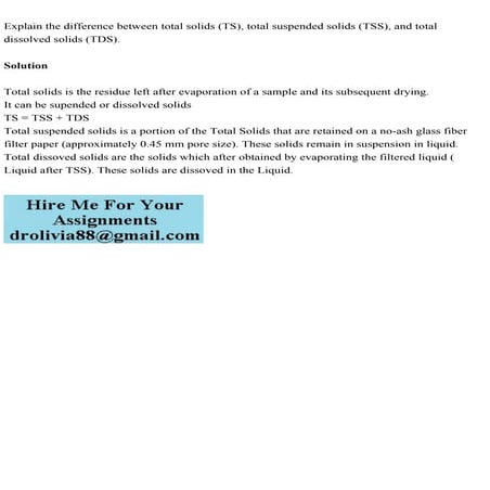 Explain the difference between total solids (TS), total suspended so.pdf