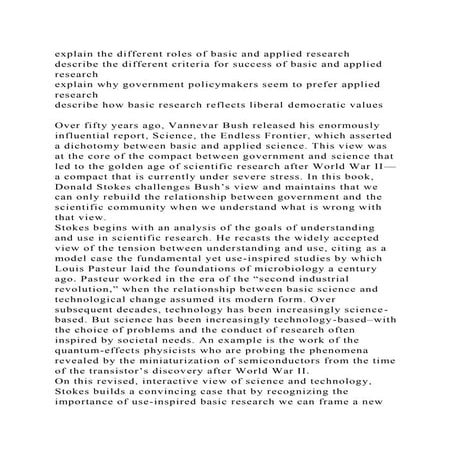 explain the different roles of basic and applied researchdescribe .docx