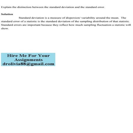 Explain the distinction between the standard deviation and the stand.pdf