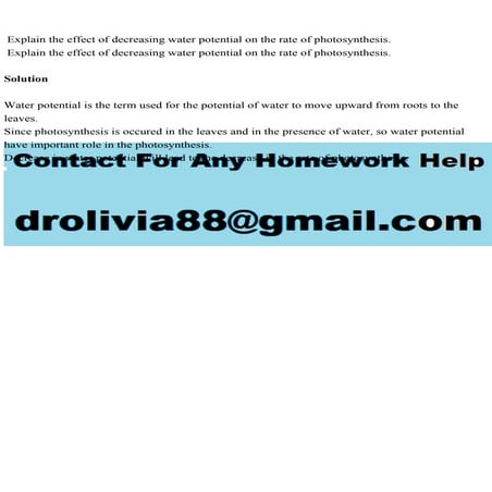 Explain the effect of decreasing water potential on the rate of p.pdf
