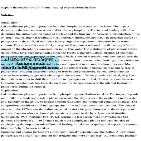 Explain the mechanisms of internal loading of phosphorus in lakes.pdf