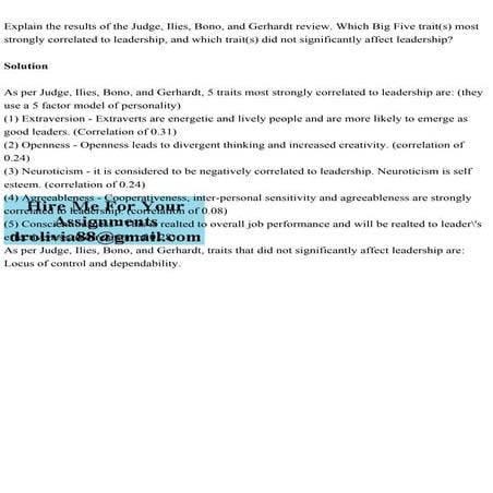 Explain the results of the Judge, Ilies, Bono, and Gerhardt review. .pdf