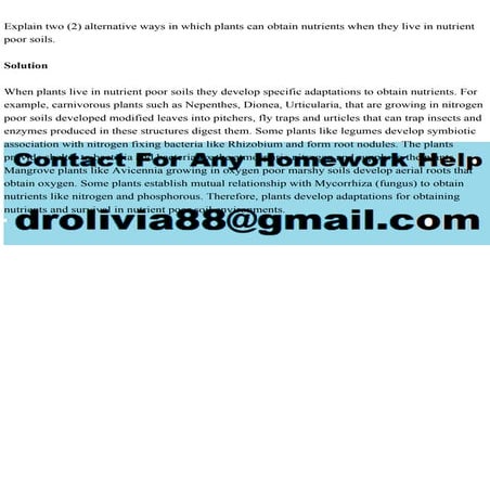 Explain two (2) alternative ways in which plants can obtain nutrient.pdf