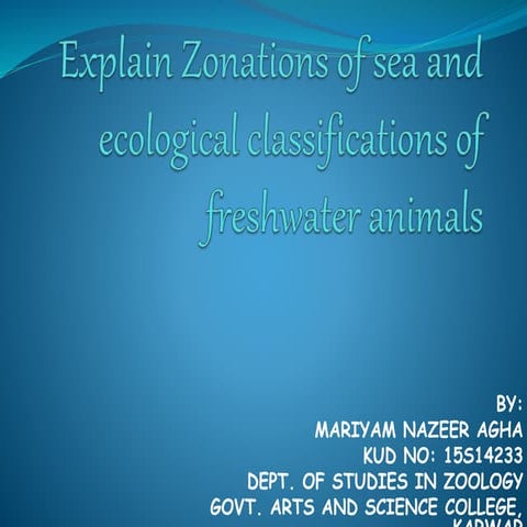  zonations of sea and ecological classification of marine biota 