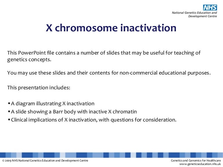 Explanation slides X Inactivation
