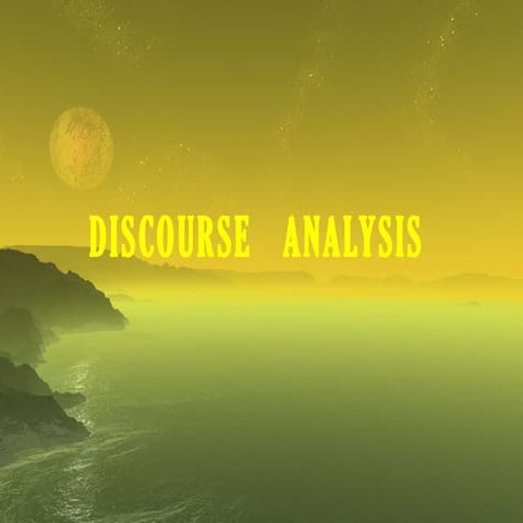 Explanation of discourse analysis