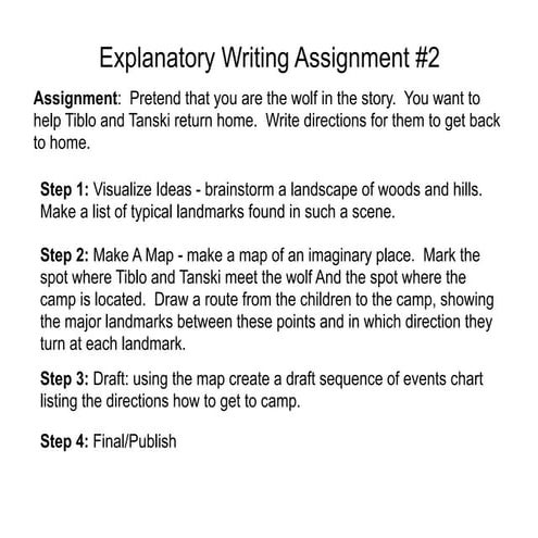 Explanatory writing assignment #2