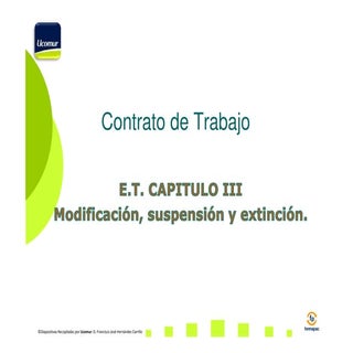 Explicación de la Modificación, Sus...