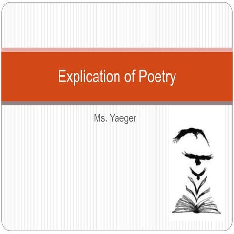 Explication of poetry | PPTX