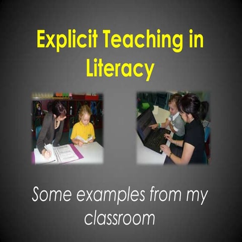 Explicit teaching