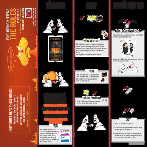 [Tomcity.vn] luật chơi Mèo Nổ Exploding kittens - Mèo cảm tử