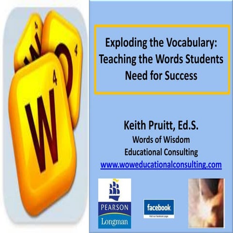 Exploding the vocabulary teaching the words students need for success
