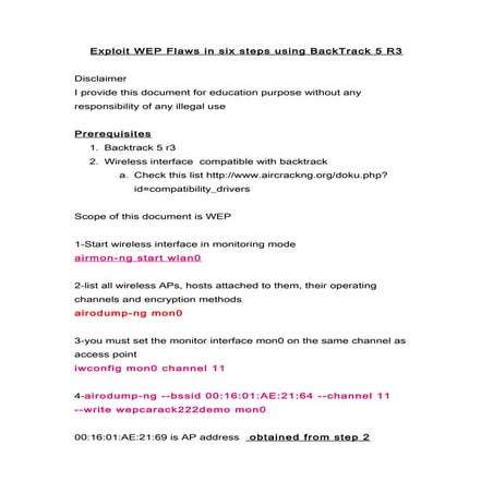 Exploit wep flaws in six steps using backtrack 5 r3 (crack hack wireless)