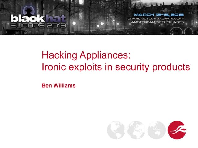 Exploiting appliances   presentation  v1.1-vids-removed