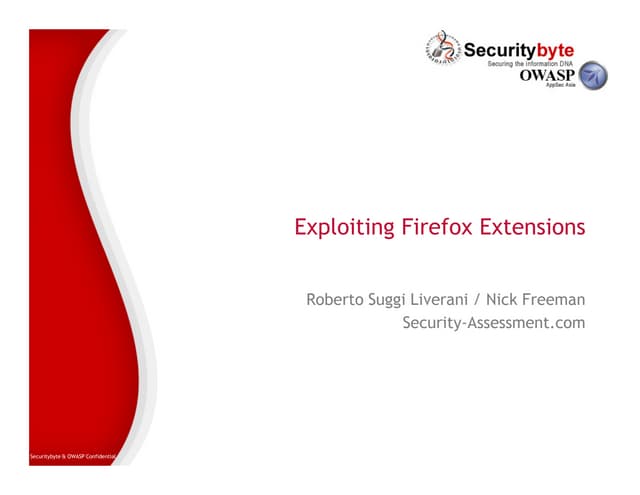 Exploiting Firefox Extensions