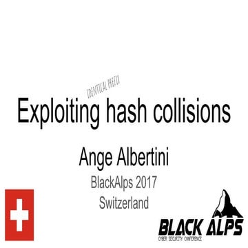 Exploiting hash collisions
