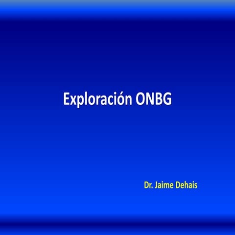 Exploración onbg