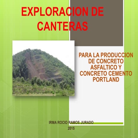Exploracion de canteras