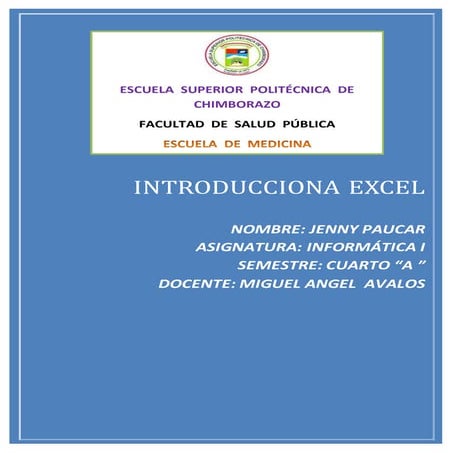 Explorando el ambiente de excel