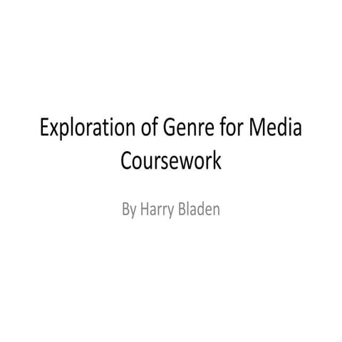 Exploration of Genre of Film