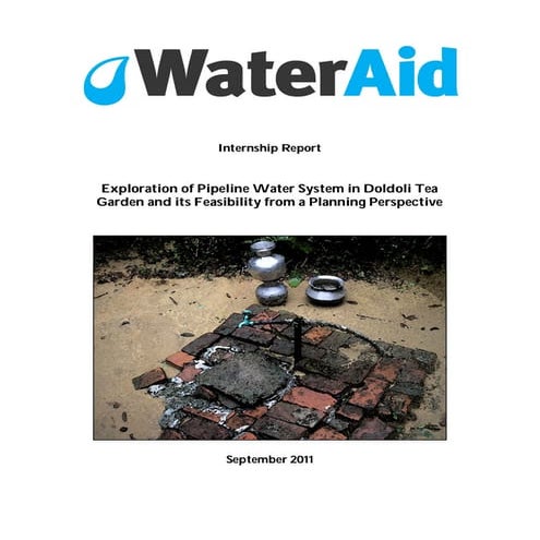 Exploration of Pipeline Water System in Doldoli Tea Garden and Its Feasibilit...