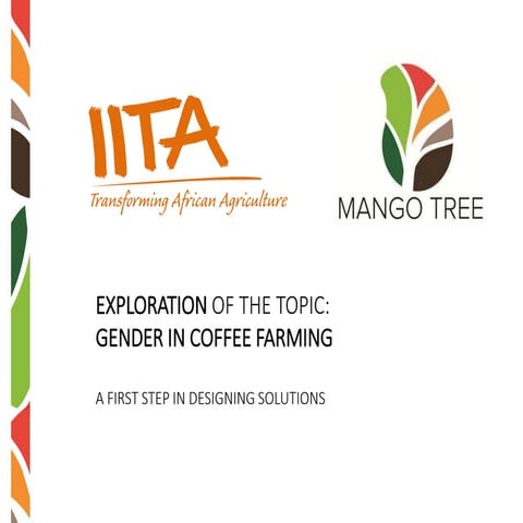 Gender in coffee farming systems: re-thinking the normal