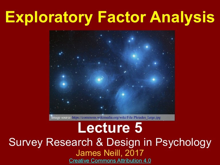 Exploratory Factor Analysis