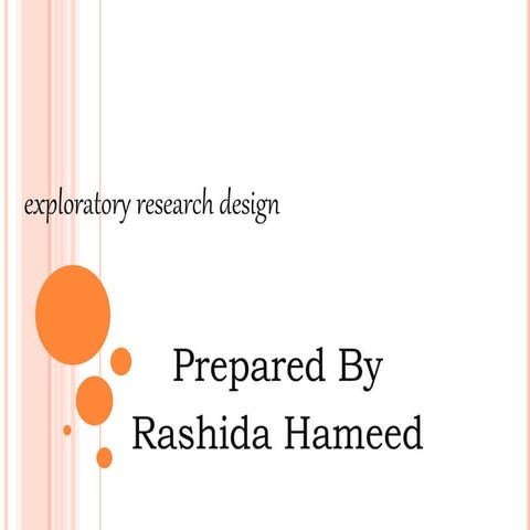 Exploratory Research Design