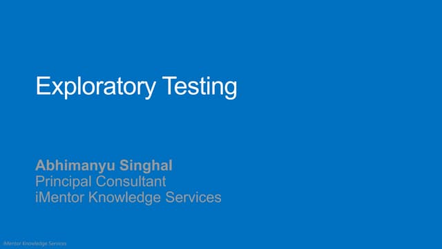 Exploratory testing