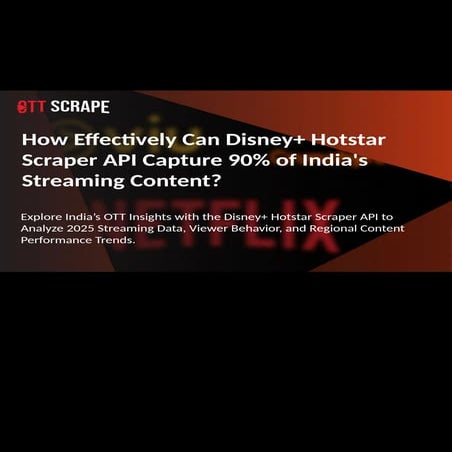 Explore Indian Streaming Data by Disney+ Hotstar Scraper API.pptx