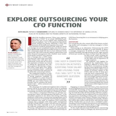 Explore Outsourcing Your CFO Function