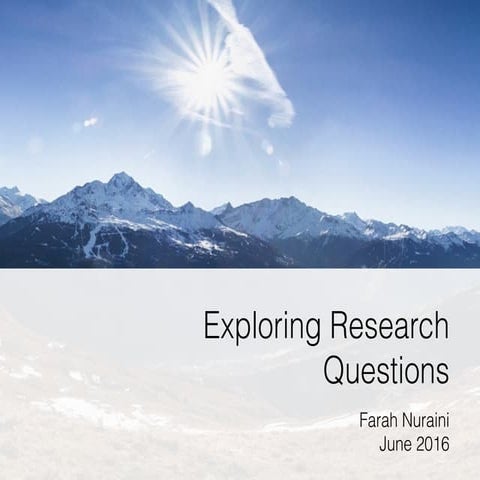 Explore Research Questions