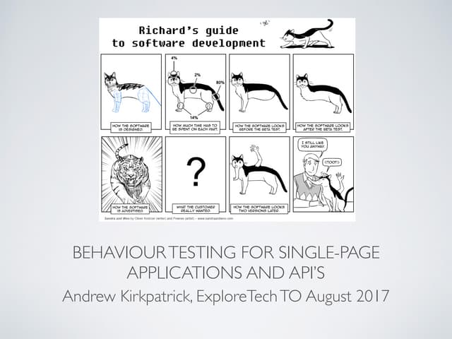 Behaviour testing for single-page applications and API’s