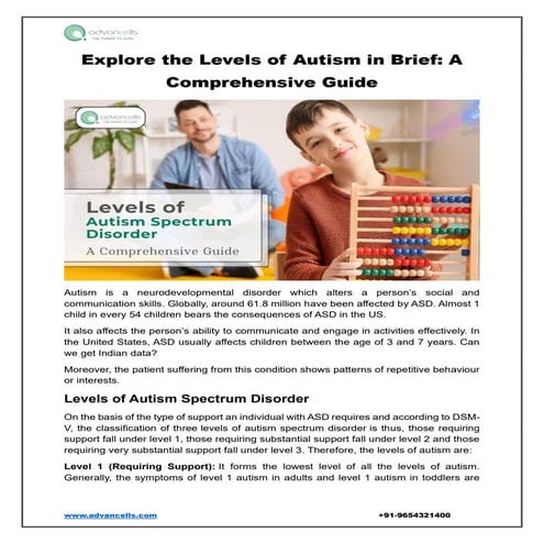 Explore the Levels of Autism in Brief: A comprehensive guide