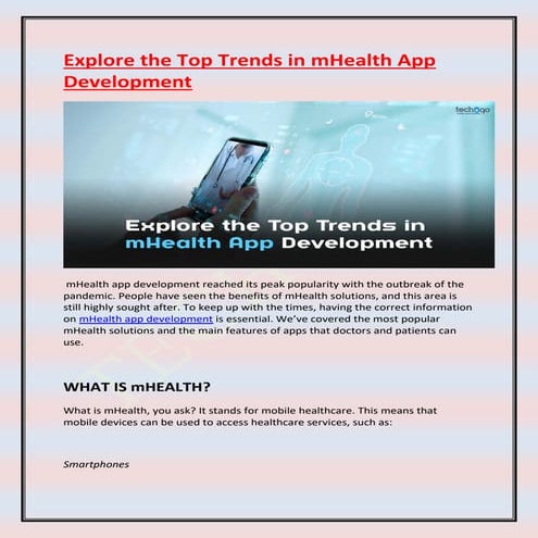 Explore the Top Trends in mHealth App Development.pdf