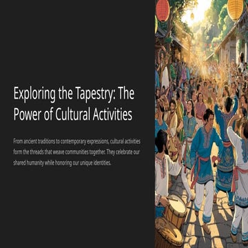 Exploring the Power of Cultural Activities in Shaping Identity and ...
