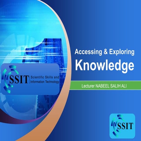 Exploring and accessing knowledge in Research