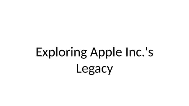 Legacy The Socio Apple Inc The Socio-Economic Ripple of Planned Obsolescence