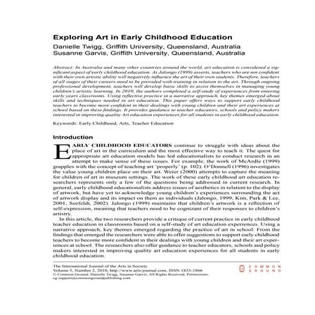 Exploring art in early childhood education