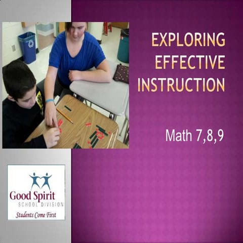 Exploring effective instruction