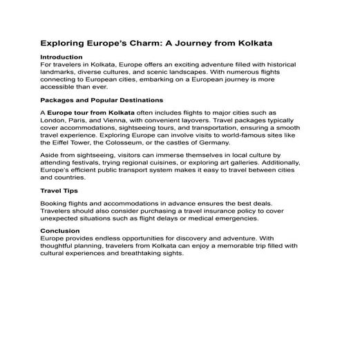 Exploring Europe’s Charm_ A Journey from Kolkata.pdf