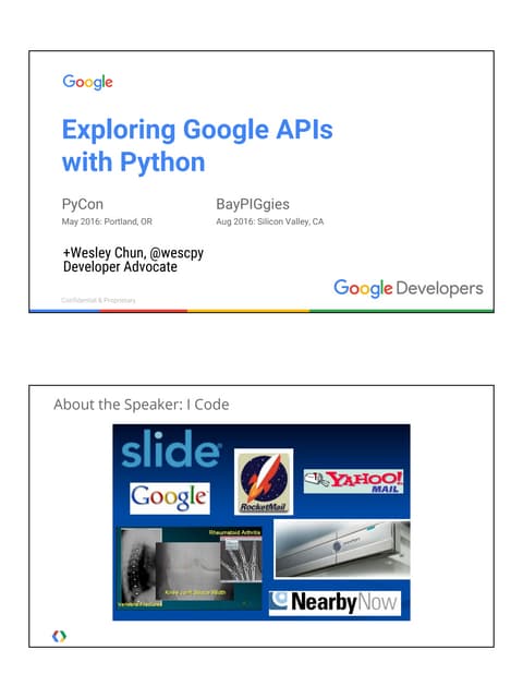 Exploring Google APIs with Python