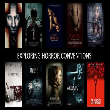 Exploring horror conventions