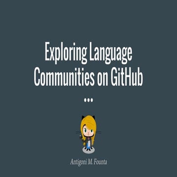 Exploring Language Communities on Github